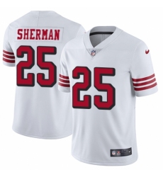 Youth Nike San Francisco 49ers #25 Richard Sherman Limited White Rush Vapor Untouchable NFL Jersey