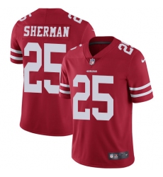 Youth Nike San Francisco 49ers #25 Richard Sherman Red Team Color Vapor Untouchable Limited Player NFL Jersey