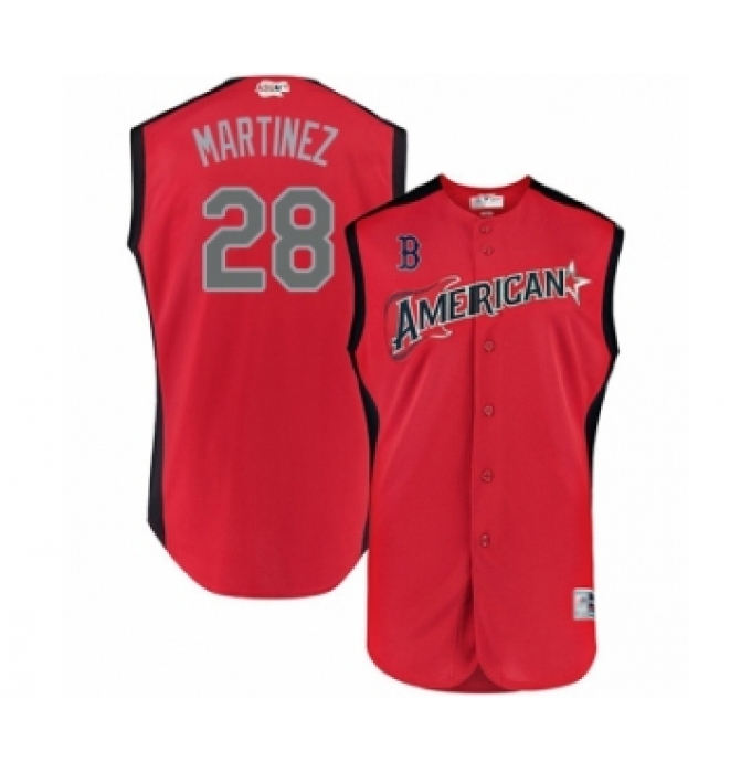 Youth Boston Red Sox #28 J. D. Martinez Authentic Red American League 2019 Baseball All-Star Jersey