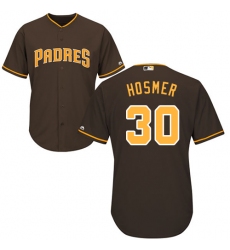 Youth Majestic San Diego Padres #30 Eric Hosmer Authentic Brown Alternate Cool Base MLB Jersey