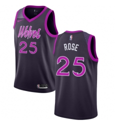 Women's Nike Minnesota Timberwolves #25 Derrick Rose Swingman Purple NBA Jersey - City Edition