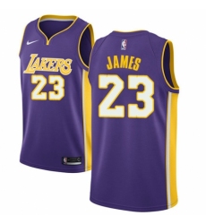 Women's Nike Los Angeles Lakers #23 LeBron James Authentic Purple NBA Jersey - Statement Edition