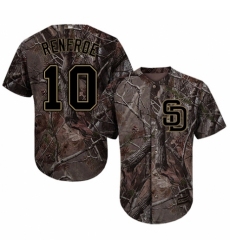 Men's Majestic San Diego Padres #10 Hunter Renfroe Authentic Camo Realtree Collection Flex Base MLB Jersey
