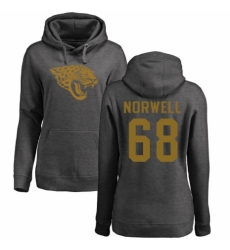 NFL Women's Nike Jacksonville Jaguars #68 Andrew Norwell Ash One Color Pullover Hoodie