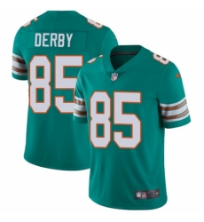 Youth Nike Miami Dolphins #85 A.J. Derby Aqua Green Alternate Vapor Untouchable Limited Player NFL Jersey