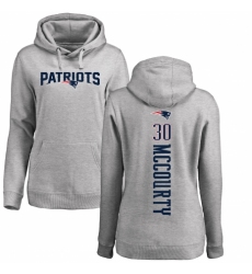 NFL Women's Nike New England Patriots #30 Jason McCourty Ash Backer Pullover Hoodie
