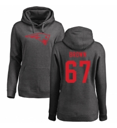 NFL Women's Nike New England Patriots #67 Trent Brown Ash One Color Pullover Hoodie