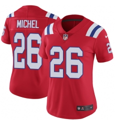 Women's Nike New England Patriots #26 Sony Michel Red Alternate Vapor Untouchable Limited Player NFL Jersey