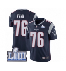Men's Nike New England Patriots #76 Isaiah Wynn Navy Blue Team Color Vapor Untouchable Limited Player Super Bowl LIII Bound NFL Jersey