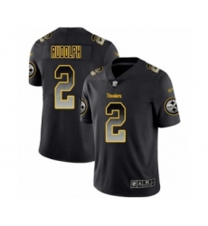 Men's Pittsburgh Steelers #2 Mason Rudolph Limited Black Smoke Fashion Football Jersey