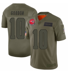 Youth New England Patriots #10 Josh Gordon Limited Camo 2019 Salute to Service Football Jersey
