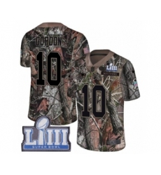 Youth Nike New England Patriots #10 Josh Gordon Camo Untouchable Limited Super Bowl LIII Bound NFL Jersey