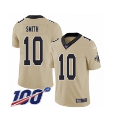 Women's New Orleans Saints #7 Taysom Hill Limited Gold Inverted Legend 100th Season Football Jersey