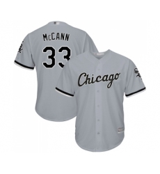 Youth Chicago White Sox #33 James McCann Replica Grey Road Cool Base Baseball Jersey