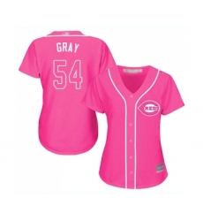 Women's Cincinnati Reds #54 Sonny Gray Replica Pink Fashion Cool Base Baseball Jersey