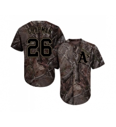 Men's Oakland Athletics #26 Matt Chapman Authentic Camo Realtree Collection Flex Base Baseball Jersey