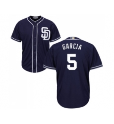 Youth San Diego Padres #5 Greg Garcia Replica Navy Blue Alternate 1 Cool Base Baseball Jersey