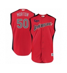 Men's Tampa Bay Rays #50 Charlie Morton Authentic Red American League 2019 Baseball All-Star Jersey