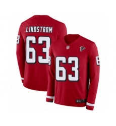 Youth Atlanta Falcons #63 Chris Lindstrom Limited Red Therma Long Sleeve Football Jersey