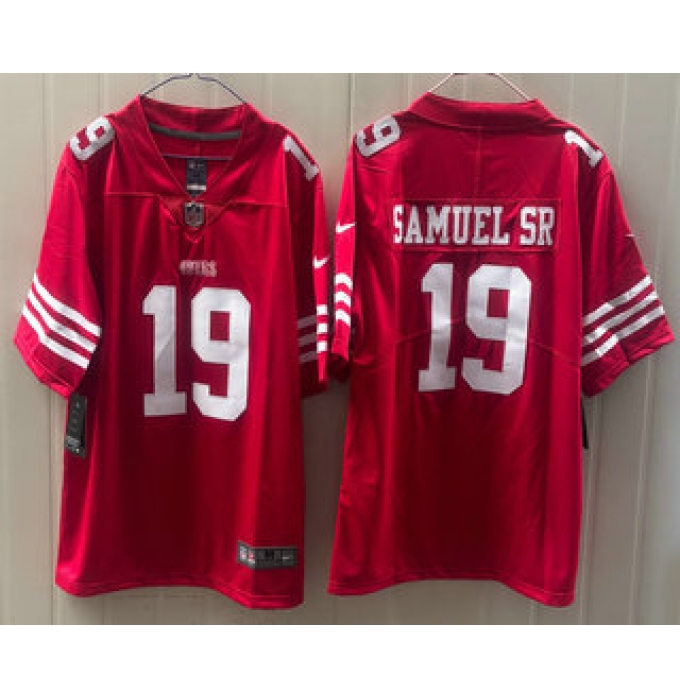 Men's San Francisco 49ers #19 Deebo Samuel Sr Limited Red Vapor Jersey