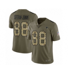 Men's New England Patriots #88 Austin Seferian-Jenkins Limited Olive Camo 2017 Salute to Service Football Jersey