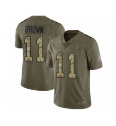 Youth Tennessee Titans #11 A.J. Brown Limited Olive Camo 2017 Salute to Service Football Jersey