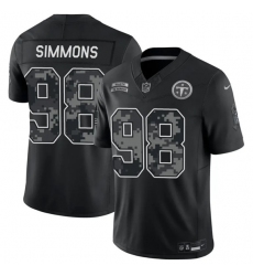 Men's Tennessee Titans #98 Jeffery Simmons Black F.U.S.E. 2026 Salute to Service Limited Football Stitched Jersey