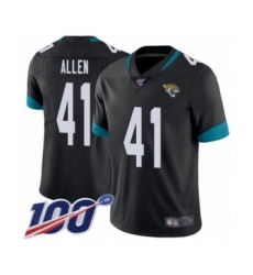 Men's Jacksonville Jaguars #41 Josh Allen Black Team Color Vapor Untouchable Limited Player 100th Season Football Jersey