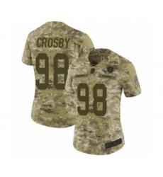 Women's Oakland Raiders #98 Maxx Crosby Limited Camo 2018 Salute to Service Football Jersey