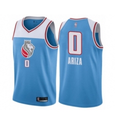 Men's Sacramento Kings #0 Trevor Ariza Authentic Blue Basketball Jersey - City Edition