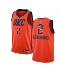 Women's Oklahoma City Thunder #2 Shai Gilgeous-Alexander Orange Swingman Jersey - Earned Edition