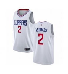 Men's Los Angeles Clippers #2 Kawhi Leonard Authentic White Basketball Jersey - Association Edition