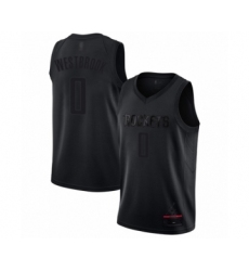 Men's Houston Rockets #0 Russell Westbrook Swingman Black MVP Basketball Jersey