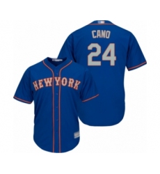 Men's New York Mets #24 Robinson Cano Replica Royal Blue Alternate Road Cool Base Baseball Jersey