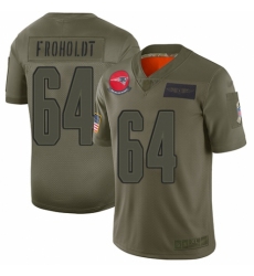 Youth New England Patriots #64 Hjalte Froholdt Limited Camo 2019 Salute to Service Football Jersey