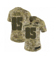 Women's New England Patriots #85 Ryan Izzo Limited Camo 2018 Salute to Service Football Jersey
