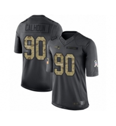 Youth New England Patriots #90 Shilique Calhoun Limited Black 2016 Salute to Service Football Jersey