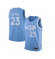Men's Minnesota Timberwolves #23 Jarrett Culver Swingman Blue Basketball Jersey - 2019 20 City Edition