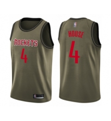 Youth Houston Rockets #4 Danuel House Swingman Green Salute to Service Basketball Jersey