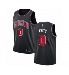 Women's Chicago Bulls #0 Coby White Authentic Black Basketball Jersey Statement Edition
