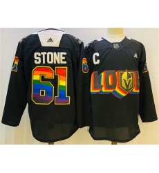 Men's Vegas Golden Knights #61 Mark Stone Black 2024-25 Stitched Hockey Jersey