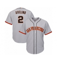 Youth San Francisco Giants #2 Abiatal Avelino Authentic Grey Road Cool Base Baseball Player Jersey