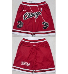 Men's Chicago Bulls Red Shorts (Run Small)