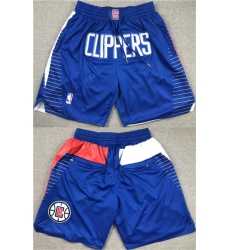 Men's Los Angeles Clippers Blue Shorts (Run Small)