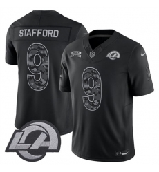 Men's Los Angeles Rams #9 Matthew Stafford Black 2026 F.U.S.E. Salute to Service Limited Football Stitched Jersey
