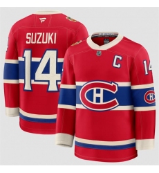 Men's Montreal Canadiens #14 Nick Suzuki Red 2026 Heritage Classic Premium Stitched Jersey