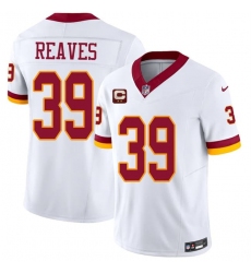 Men's Washington Commanders #39 Jeremy Reaves White 2026 F.U.S.E. With 2-Star C Vapor Limited Football Stitched Jersey