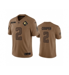Men's Nike Cleveland Browns #2 Amari Cooper 2023 Brown Salute To Service Limited Football Stitched Jersey