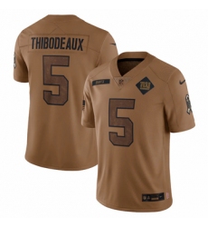 Men's New York Giants #5 Kayvon Thibodeaux Nike Brown 2023 Salute To Service Limited Jersey