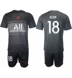Men 2021-2022 Club Paris St German Second away black 18 Soccer Jersey